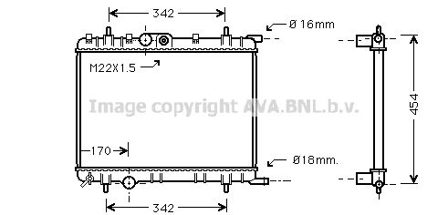 AVA QUALITY COOLING Radiators, Motora dzesēšanas sistēma PE2254